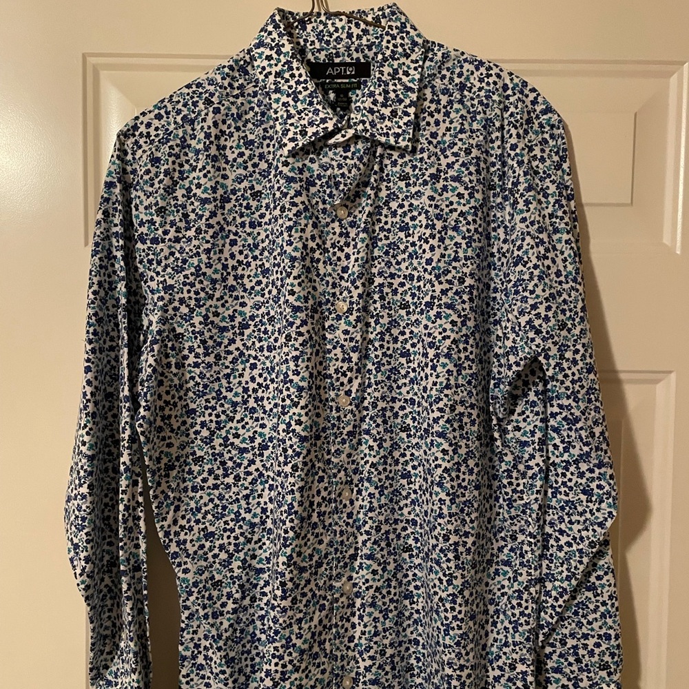 Apt. 9 Extra Slim-Fit Floral Dress Shirt 16” Neck